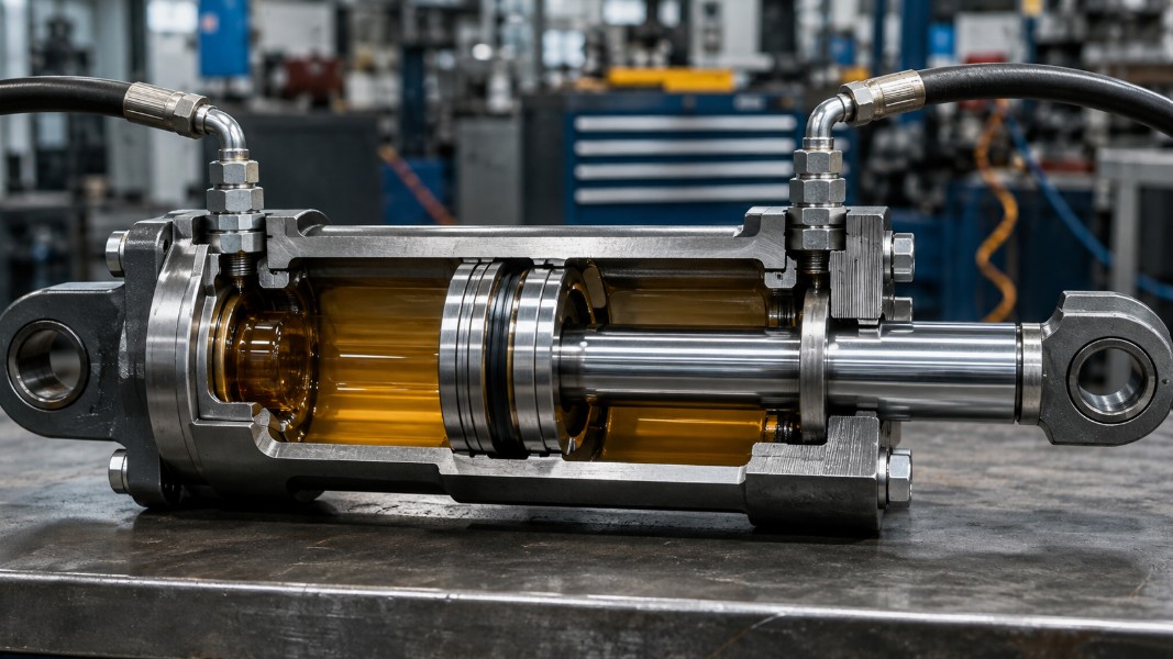 vérin hydraulique double effet